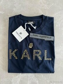 Karl Lagerfeld pánske tričko tmavomodré