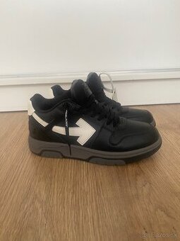 OFF-WHITE OUT OF OFFICE OOO LOW TOPS BLACK GRAY WHITE SS22
