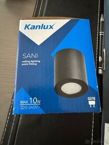 Bodové svetlo KANLUX SANI čierne IP44 (NOVÉ) + GU10 6W