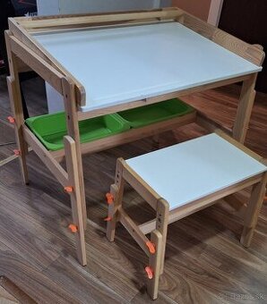Detsky stol a lavica Ikea Flisat