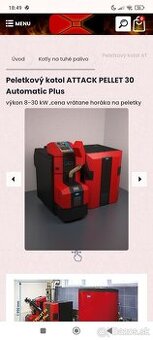 Predám peletovu pec attack