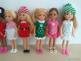 aj Vianočné šaty dupačky pre bábo bábiky Barbie Chelsea Evi