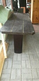 2x Masívny stôl na chatu, pod prístrešok 167x 59x V. 72 - 1