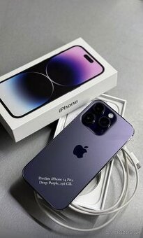 Predám iPhone 14 Pro 256 GB – Deep Purple – 580 €