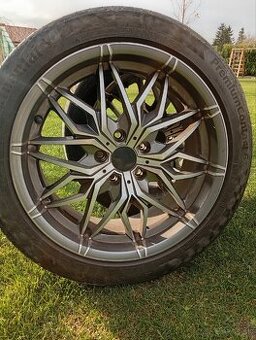 Alu disky R18 5x112+pneu Continental 235x45