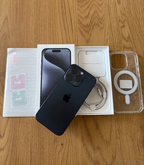 iPhone 15 Pro 256 gb Blue Titanium - nepoužívaný, záruka