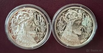 Karol IV. pamätná medaila s certifikátom.