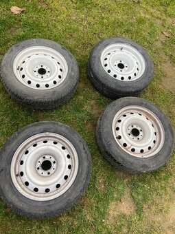 Plechove disky 4x108 r15 + pneu