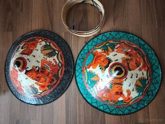Bali ázijské slamené klobúky