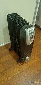 Elektrický olejový radiator, 9 rebier,čierny,1500 W.
