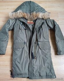 Dámska/dievčenská zimná bunda s pravou kožušinou XS - 1