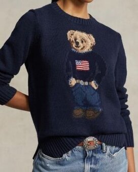 RALPH LAUREN BEAR ICON original bavlna/lan top sveter
