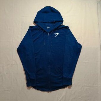 Gymshark modrá mikina na zips s kapucňou XL