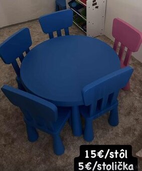 Predaj nábytku a hračiek.