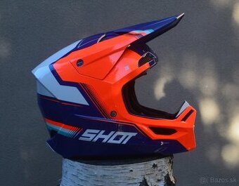 oranžovo modrá helma prilba okuliare shot MIPS - 1