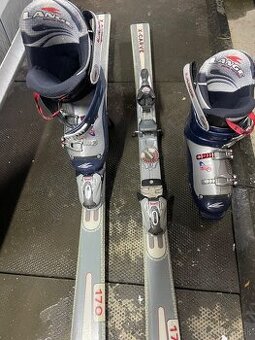 Lyže ELAN 170cm + lyžiarky LANGE 44