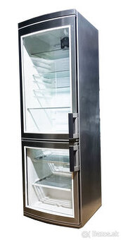 Presklená chladnička AEG 360 litrov nerez