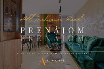 ALL INCLUSIVE I NOVÝ 3 IZBOVÝ BYT S BALKÓNOM A S PARK. MIEST