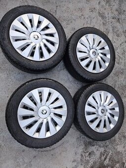 Skoda celoročná 5x112 205/55R16 sada na diskoch