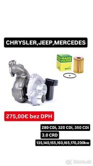 Repasované turbo GARRETT - 280cdi, 320cdi, 350cdi