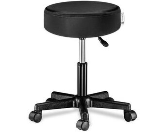 Taburetka na kolieskach čierna