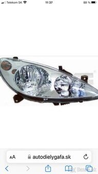 Peugeot 307 predne svetlá