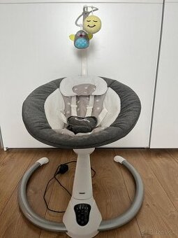 Detské hojdacie lehátko ZOPA Lullaby Gray stars/Grey