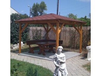 Drevený altánok prístrešok 4×4 m – pevný, kvalitný, doprava