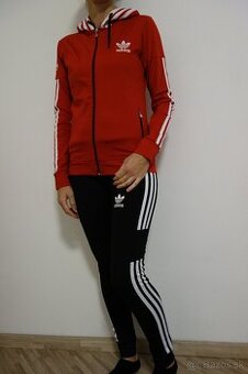 adidas teplakova suprava pruhova cervena