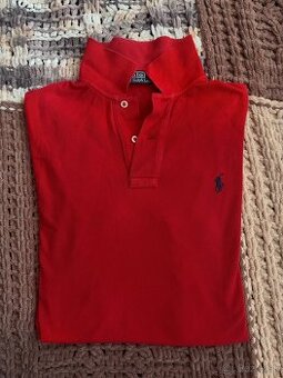 Pánska červená polokošeľa Polo Ralph Lauren / Vintage Polo S