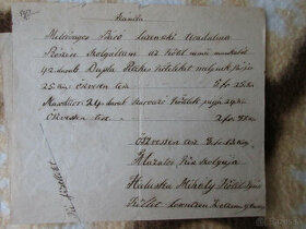 Dokument r. 1869, Lučenec, faktúra povrazníckej továrne