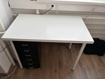 Predám biely stôl IKEA LINNMON/ADILS 100×60 cm – ako nový
