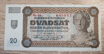 20 Ks, 1942, Nz11, Slovenský štat, Rezervovaná