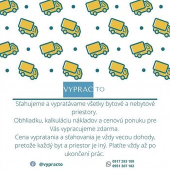 Vypratávanie, sťahovanie, búranie jadra