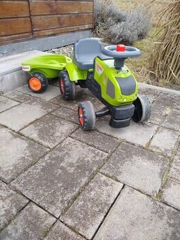 Odrážadlo traktor Claas s vlečkou