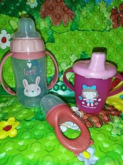 Fľaše+cumlík na kŕmenie