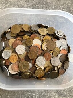 Veľký mix mincí mince