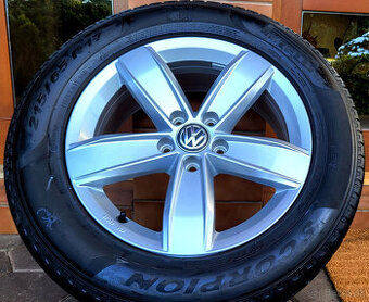 alu R17 5x112, zimné pneu 215/65, orig. VW Tiguan, Ateca...