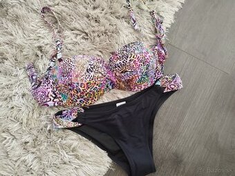 Dvojdielne plavky XL, 2XL. Farebná + čierna