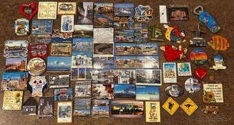 Magnetky na chladnicku - mix roznych miest a krajin