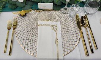 PREDAJ Príbory, luxusné, v zlatej farbe, Znížená cena