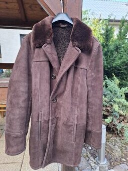 Pánsky zimný kabát z pravej ovčej kože a vlny KARA