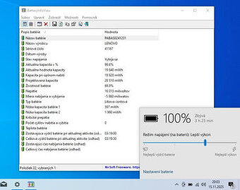 Batéria Lenovo L13M4A01 14.4V 2200mAh / kapacita 66,9 %