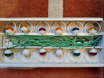 RETRO VIANOČNÉ SVETIELKA - NETYPICKÁ SÚPRAVA PERLA - TESLA - 1