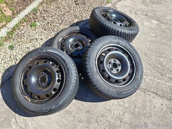 15" plechy 5x100 fábia + zimné 185/60 r15