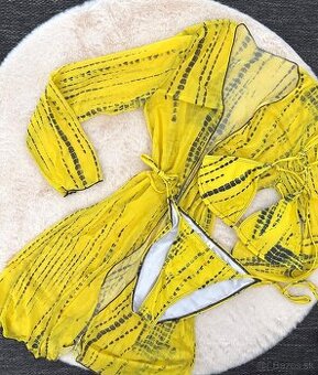 Dámske plavky plus Prehoz yellow S