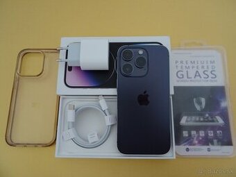 iPhone 14 PRO 128GB PURPLE - ZÁRUKA 1 ROK - VELMI DOBRY STAV
