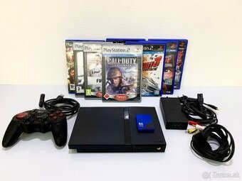 PlayStation 2 Slim + 8 hier + príslušenstvo