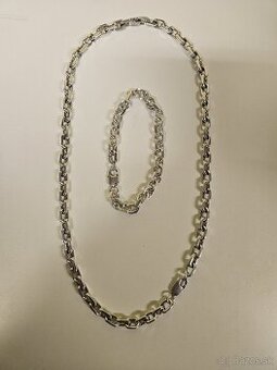 Strieborná retiazka náramok