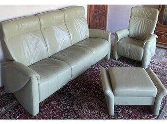 Luxusní moderní kožená souprava 3+1,2706